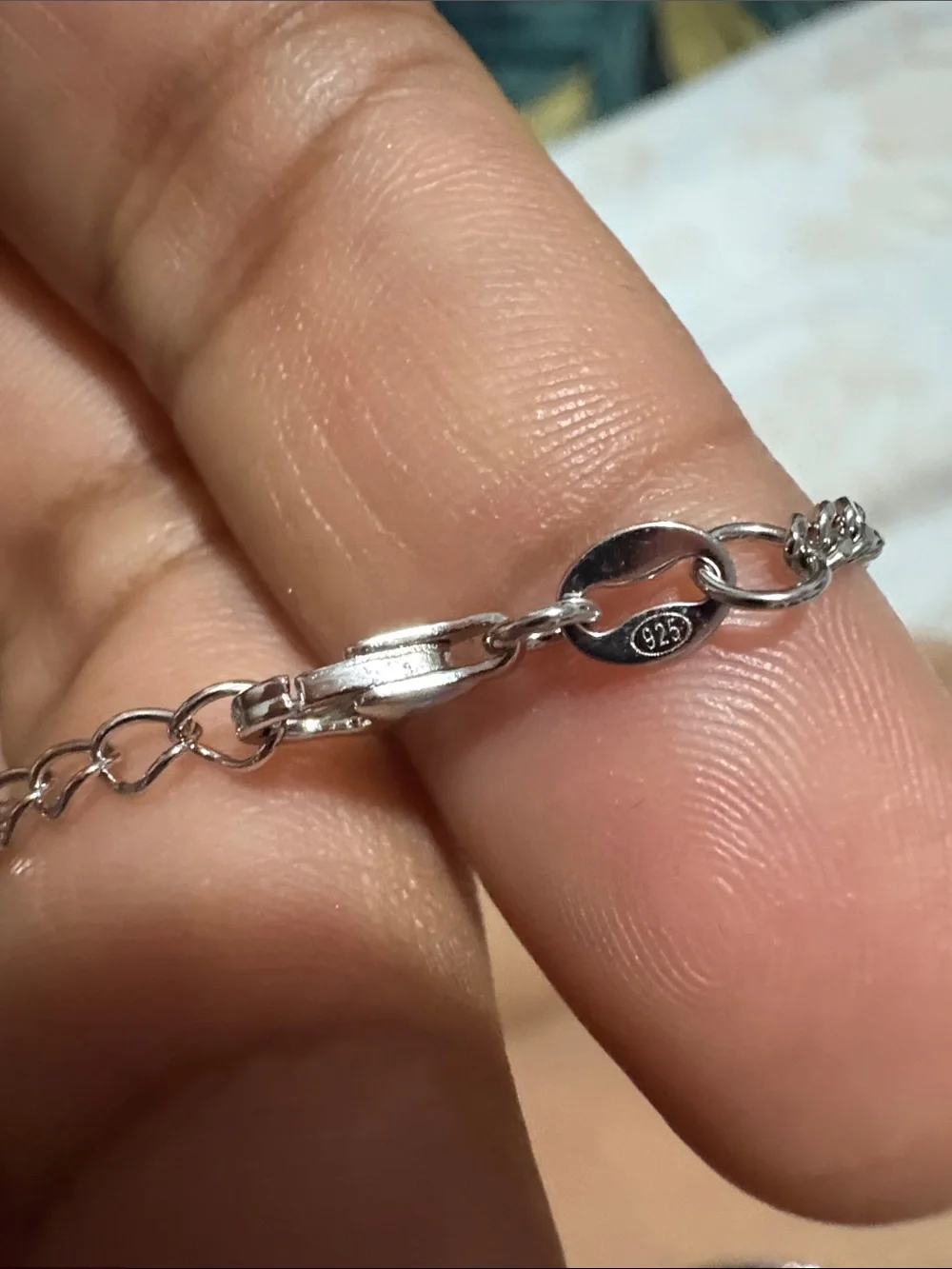 Sterling Silver CZ Station Bracelet - Silver